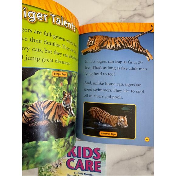 National Geographic kids Tigers Sharks kids care paperback bundle of 3 books chi - Picture 3 of 4